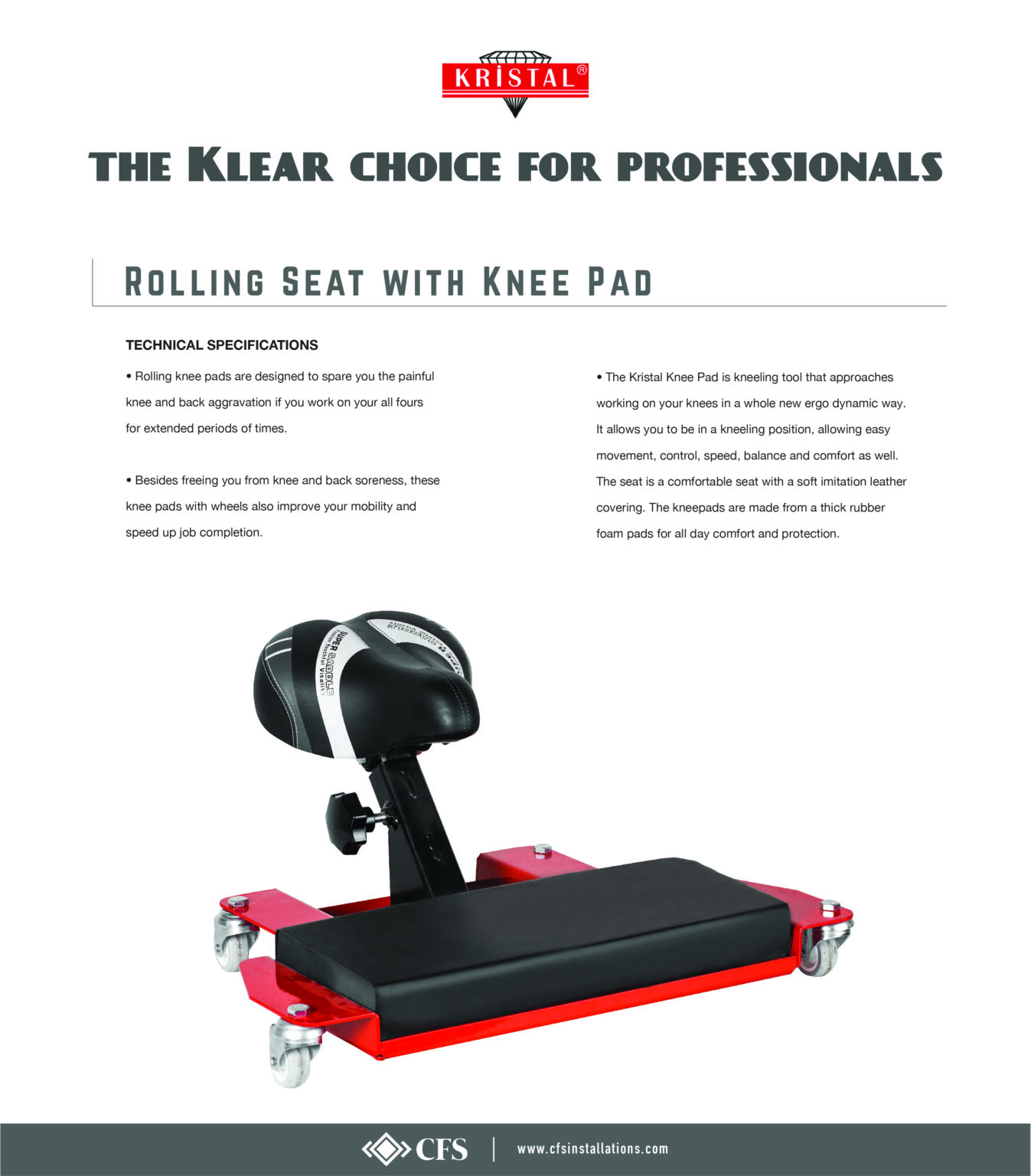 Rolling Seat CFS Installation